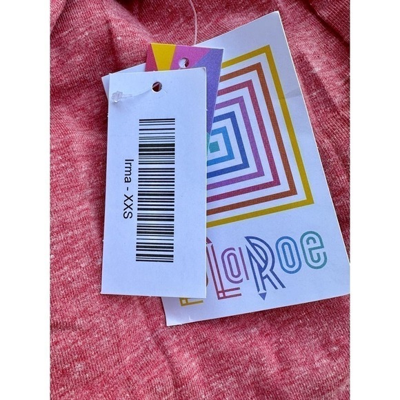 NWT LulaRoe Peachy Pink Irma Top Size XXS - Picture 7 of 8